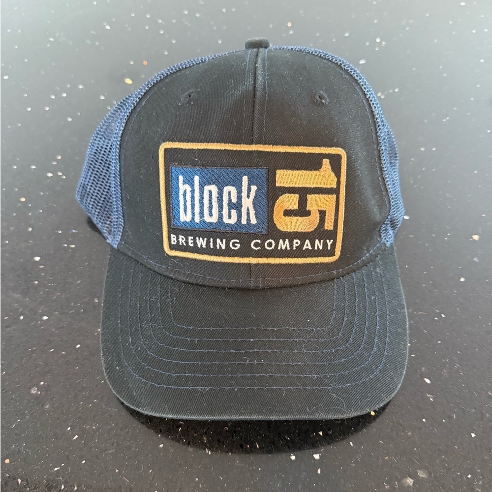 Block 15 Brewing Company Black and Blue Trucker Cap